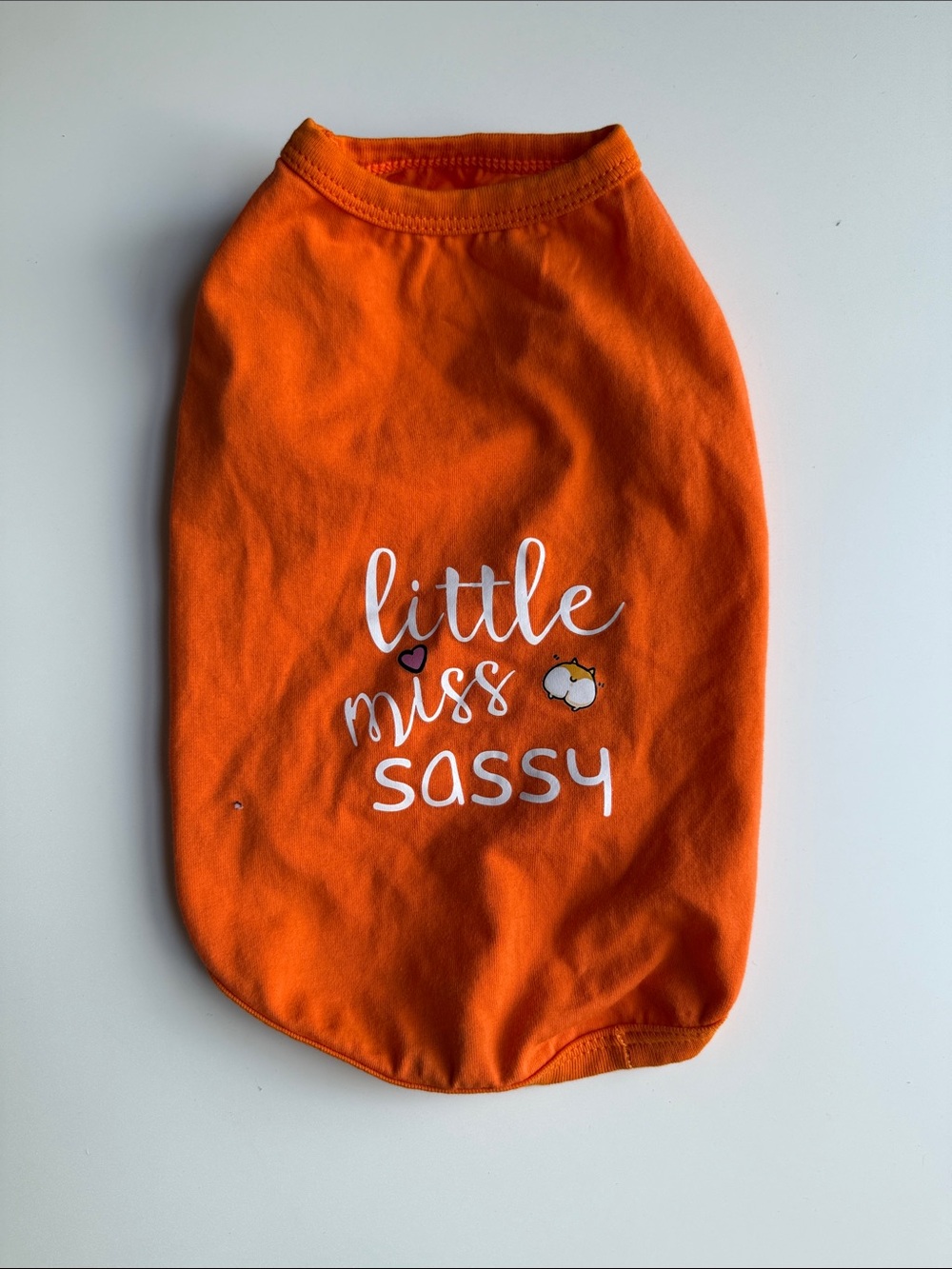 Orange "Little Miss Sassy" Dog Tee